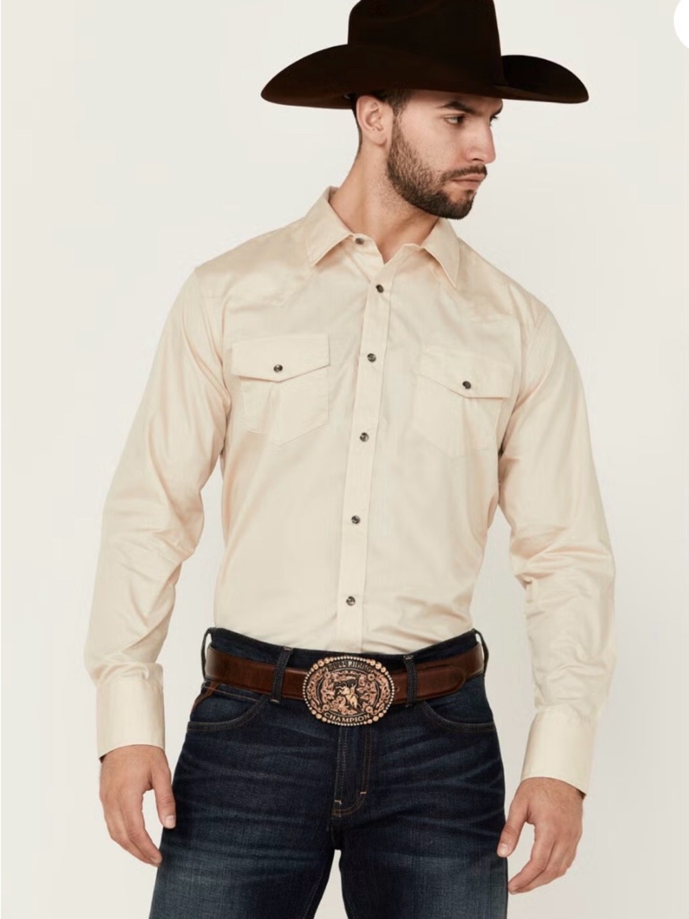 NWT - GIBSON MEN'S BASIC SOLID LONG SLEEVE PEARL SNAP WESTERN SHIRT